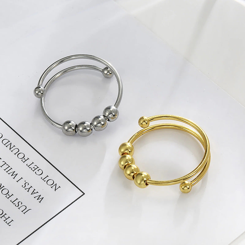 Fidget Beads Ring – Spinning Anxiety Relief Ring